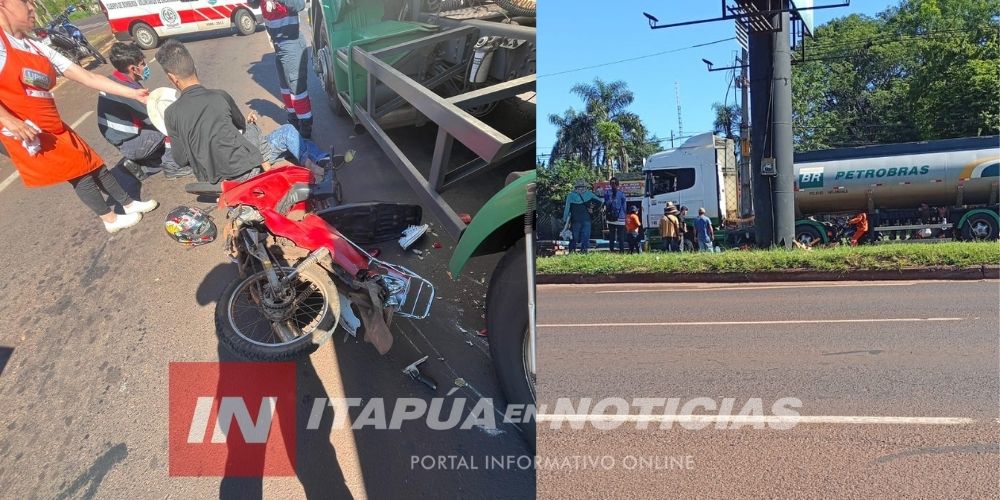 Grave Accidente en Encarnación: Dos Heridos tras Colisión en Ruta PY 01